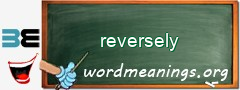 WordMeaning blackboard for reversely